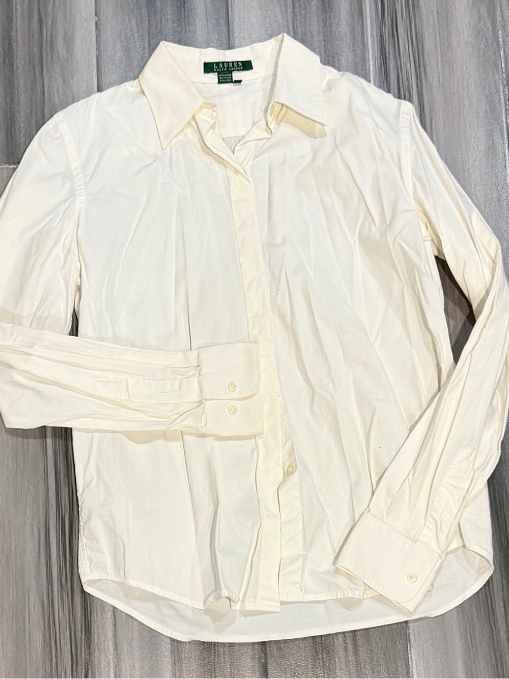 Lauren Ralph Lauren Women's Cream Button-Down Shirt
